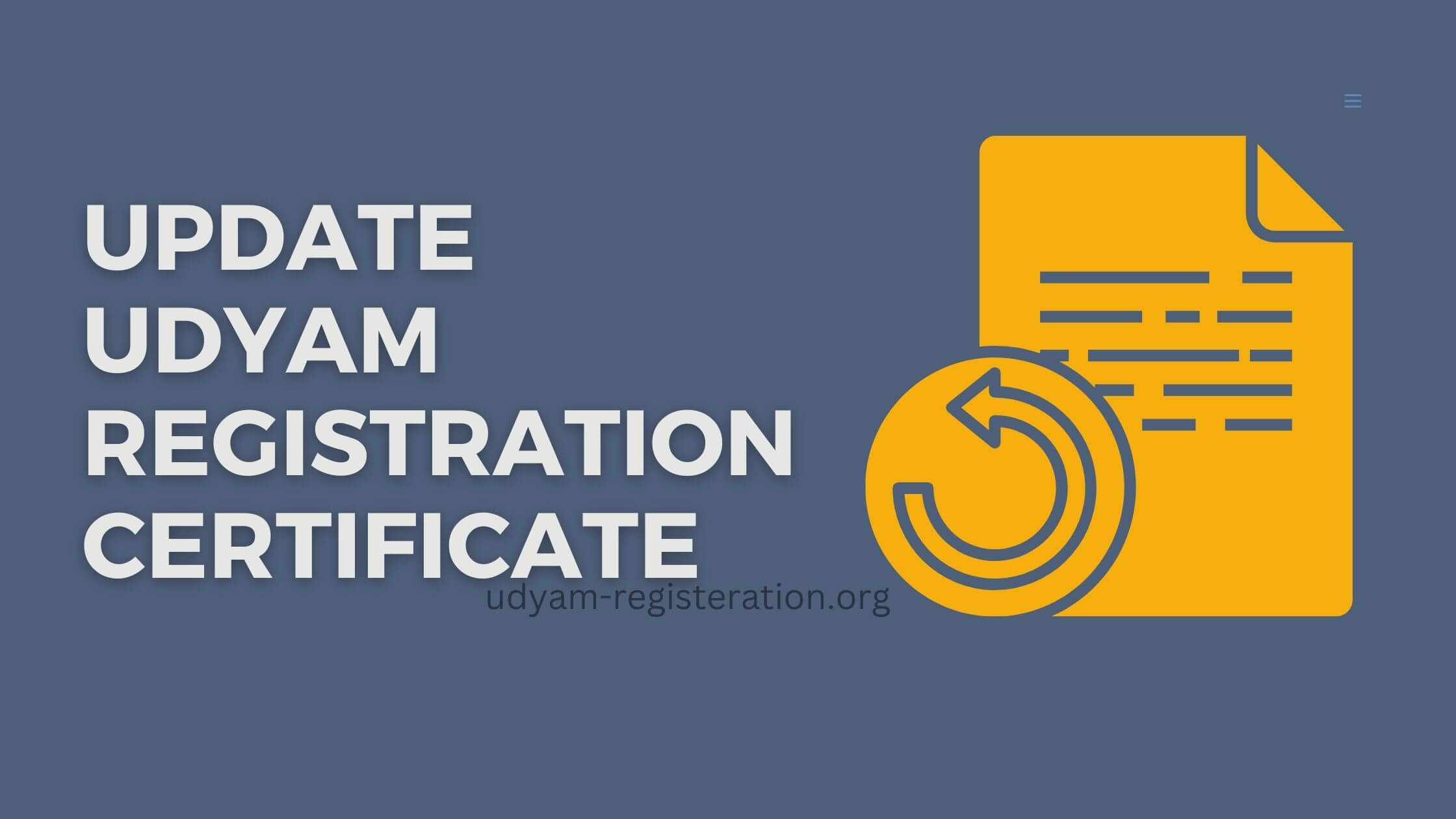 How To Update Udyam Registration Certificate?
